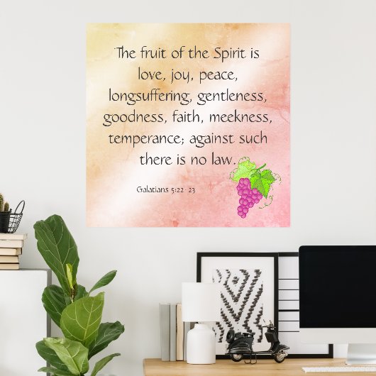 Frucht des Geistes Poster (Heimbüro)