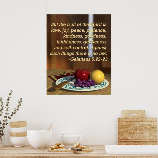 Frucht des Geistes Poster (Küche)
