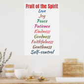 Frucht des Geistes Poster (Küche)