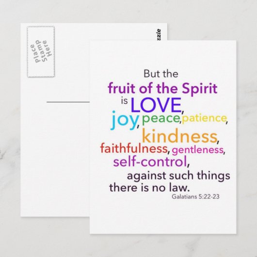 Frucht des Geistes Postkarte (Vorne/Hinten)