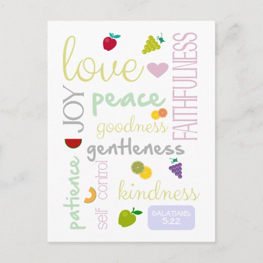 Frucht des Geistes Postkarte (Vorderseite)