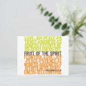 Frucht des Geistes Postkarte (Stehend Vorderseite)