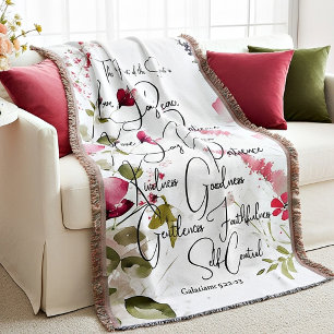 Frucht des Geistes rosa floral Decke