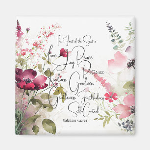 Frucht des Geistes rosa floral Magnet