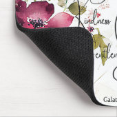 Frucht des Geistes rosa floral Mousepad (Ecke)