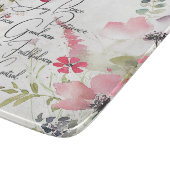 Frucht des Geistes rosa floral Schneidebrett (Ecke)