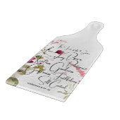 Frucht des Geistes rosa floral Schneidebrett (Ecke)