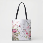 Frucht des Geistes rosa floral Tasche (Vorderseite)
