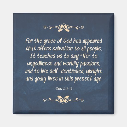 Frucht des Geistes - Selbst-Kontrolle Magnet (Vorne)