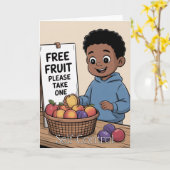 Frucht des Geistes: Selbstbeherrschung Kinder Karte (Gelbe Blume)