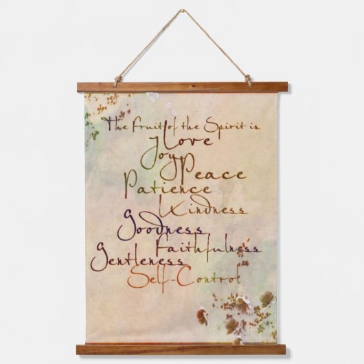 Frucht des Geistes Wandteppich Mit Holzrahmen (Vorderseite)