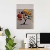 Frucht des Geistesbaum – Galater 5:22 Modern Poster (Heimbüro)
