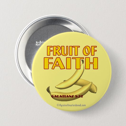 Frucht des Glaubens Button (Vorne & Hinten)
