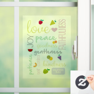 Frucht des Heiligen Geistes niedlicher christliche Fensteraufkleber