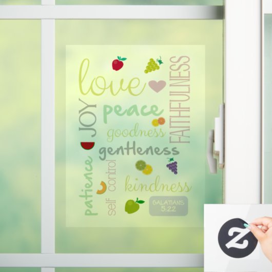 Frucht des Heiligen Geistes niedlicher christliche Fensteraufkleber (Zuhause)