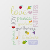 Frucht des Heiligen Geistes niedlicher christliche Fensteraufkleber (Blatt)