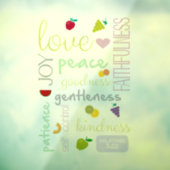 Frucht des Heiligen Geistes niedlicher christliche Fensteraufkleber (Blatt 3)