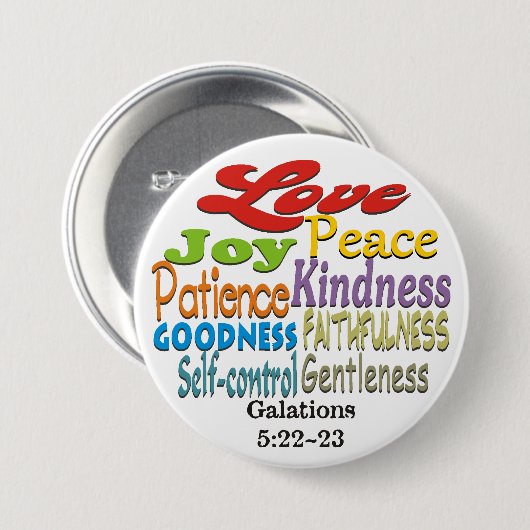 Frucht des Heiliger Geist ~ Button (Vorne & Hinten)