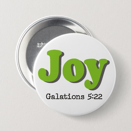 Frucht des Heiliger Geist ~ Freude ~ Button (Vorne & Hinten)