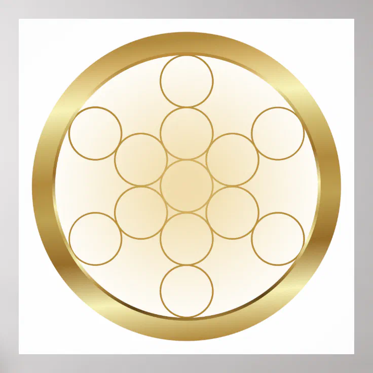 Frucht des Lebens Heilige Geometrie Symbol Goldene Poster Zazzle.de