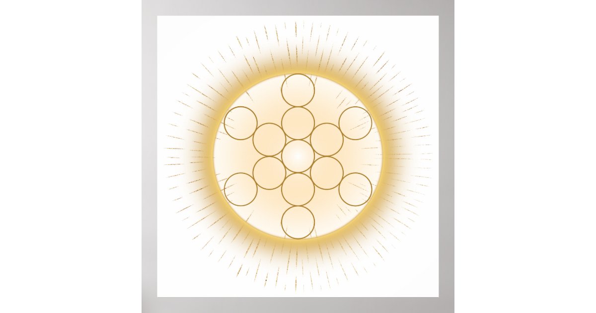 Frucht des Lebens Heilige Geometrie Symbol Goldene Poster Zazzle.de