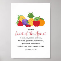 Frucht des Spirit Christlich Bible Verse Poster