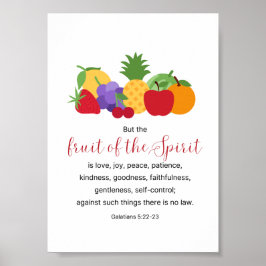 Frucht des Spirit Christlich Bible Verse Poster