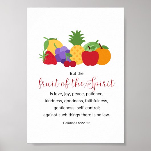 Frucht des Spirit Christlich Bible Verse Poster (Vorne)