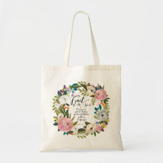 Frucht des Spirit Floral Watercolor Wraath Tragetasche
