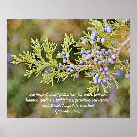 Frucht des Spirit Nature Scripture Foto Art Poster (Vorne)