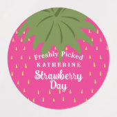 Frucht Erdbeere Etiketten (Design 1)