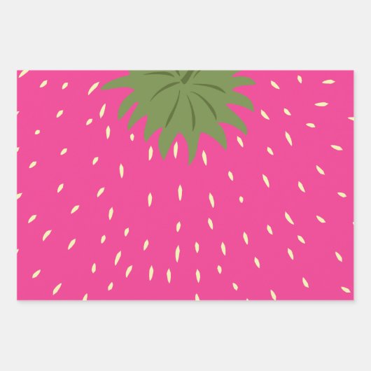 Frucht Erdbeere Geschenkpapier Set (Vorderseite)