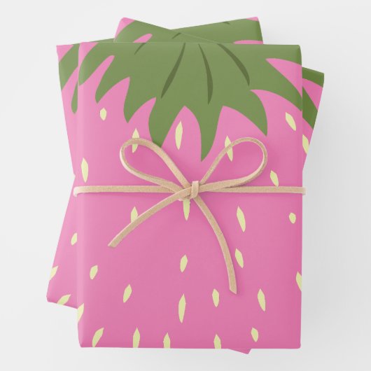 Frucht Erdbeere Geschenkpapier Set (Beispiel)