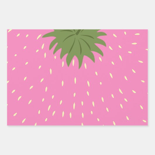 Frucht Erdbeere Geschenkpapier Set (Vorderseite)