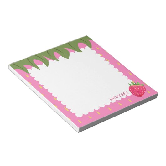 Frucht Erdbeere Notizblock (angewinkelt)