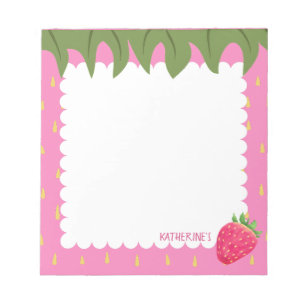 Frucht Erdbeere Notizblock