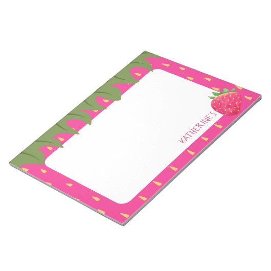 Frucht Erdbeere Notizblock (angewinkelt)