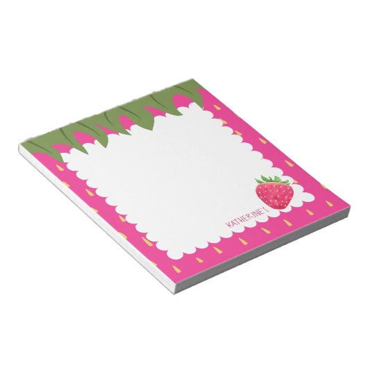 Frucht Erdbeere Notizblock (angewinkelt)