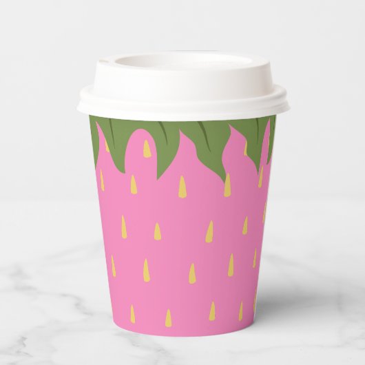 Frucht Erdbeere Pappbecher (Rückseite)