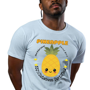 Frucht Etikett Süße Ananas Tropische Vibes T-Shirt