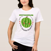 Frucht Etikett Wassermelone Tri-Blend Shirt (Vorderseite)