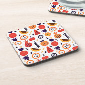 Frucht Farbenfrohe Muster Kunst Getränkeuntersetzer (Linke Seite)