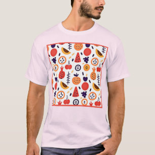 Frucht Farbenfrohe Muster Kunst T-Shirt