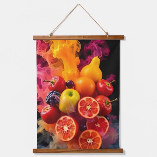 Frucht feine Kunst Wandteppich Mit Holzrahmen (Vorderseite)