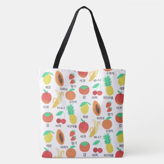 Frucht Flash Cards Koreanische Sprache Fruchtsaftp Tasche (Rückseite)
