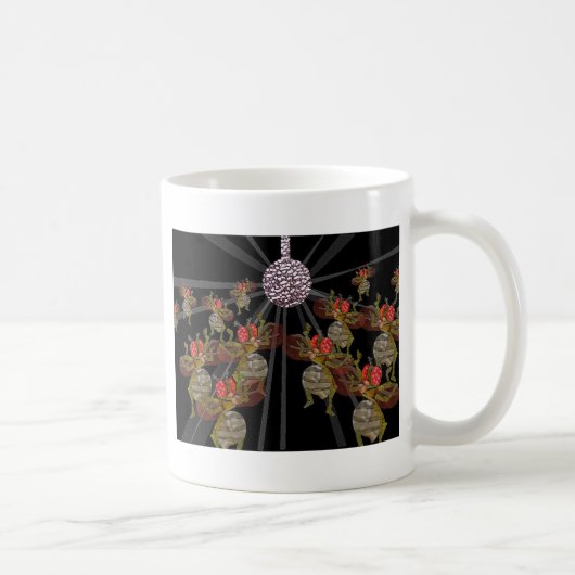 Frucht-Fliegen, die unter den Disco-Ball tanzen Kaffeetasse (Rechts)
