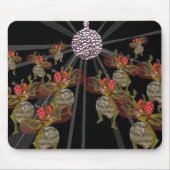 Frucht-Fliegen, die unter den Disco-Ball tanzen Mousepad (Vorne)