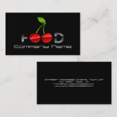 Frucht-Gemüse-Ernährungswissenschaftler-rote Visitenkarte (Vorne/Hinten)