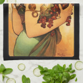 Frucht-Geschirrtuch Alphonse Mucha Handtuch (Gefaltet)