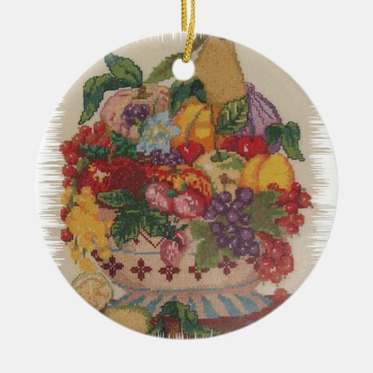 FRUCHT-GLAS KERAMIKORNAMENT (Vorne)